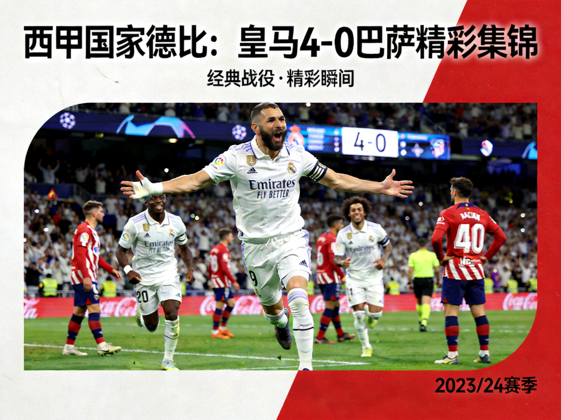 西甲皇马4比0巴萨国家德比精彩集锦封面